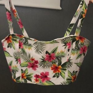 Garage Flowered Crop Top